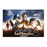 Les Miserable Cast Autographe Hugh Jackman, Russell Crowe Impression sur toile Dcoration murale pour salon, chambre  coucher 20 x 30 cm