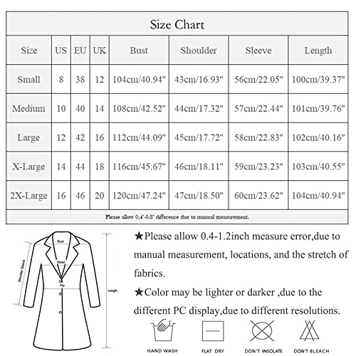 Women's Early Spring Coats Jackets 2023, Winter Sweater Dress Blazer Casual Classic Fleece Jackets Women's Mid Length Long Sleeve Printed Warm Woolen Coat Outwear With (Xl, Black) #TOP6