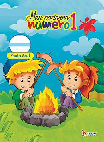 Caderno Caligrafia Capa Dura Numero 1 Pauta Azul 40 Folhas 70g. - Pacote com 05 Tamoio, Multicor