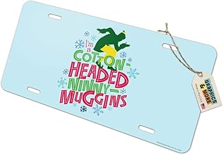 Graphics and More Elf Movie Cotton-Headed Ninny-Muggins Novelty Metal Vanity Tag License Plate