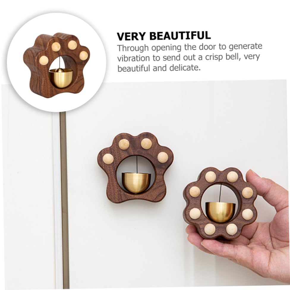 Sonnette de porte en bois créative patte de chat, idée cadeau originale pour commerçant - 7