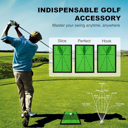 Tapis d'entraînement de golf 3 surfaces interchangeables intérieur