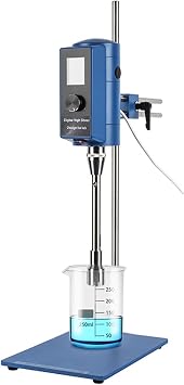 110V High-Speed Homogenizer Lab Disperser Emulsifier Digital High Shear Mixer Emulsification Machine Emulsion Homogenize Dispersion Machine Lab Homogenizer Emulsifier,12G