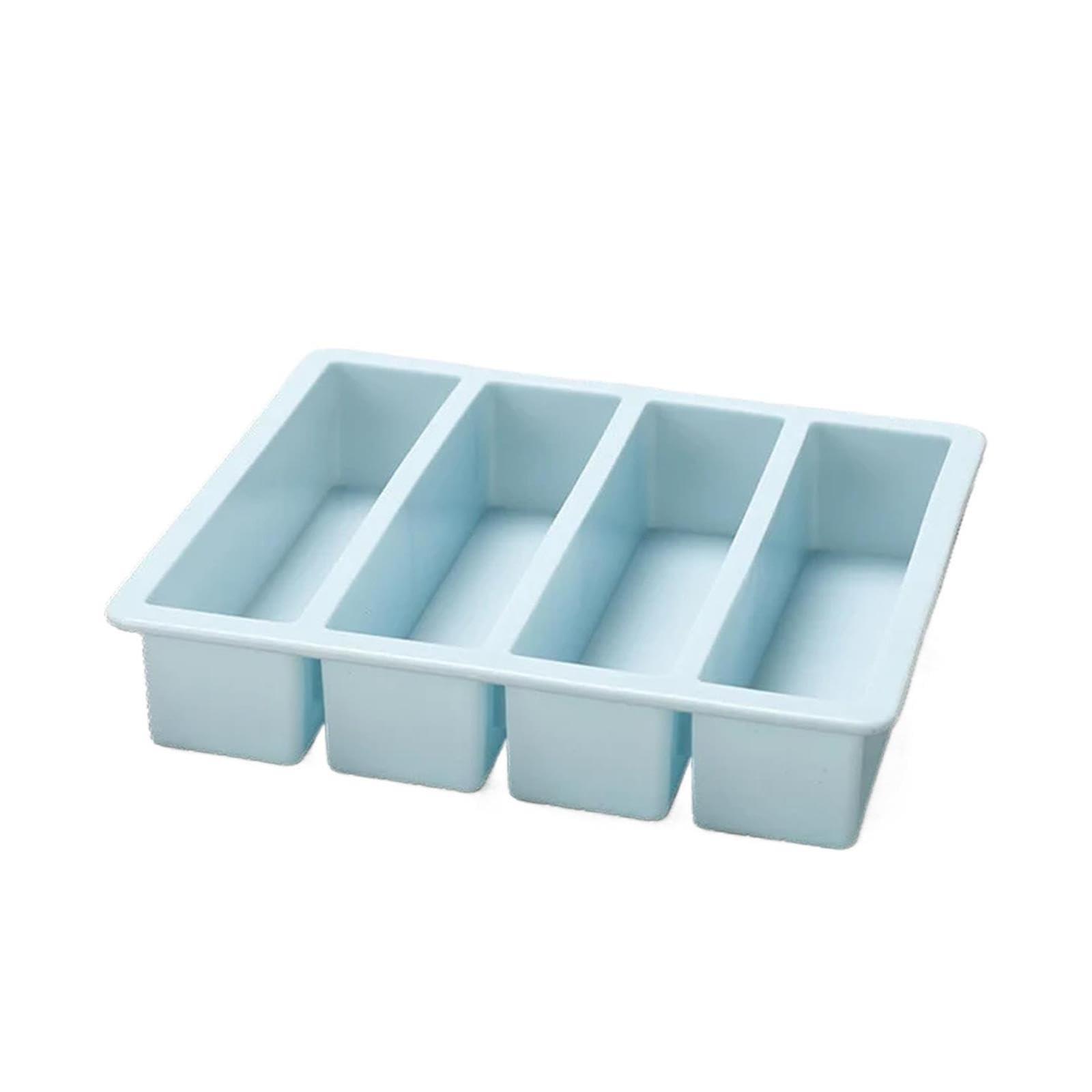 Molde for bandeja de cubitos hielo silicona cuadrado 4 rejillas