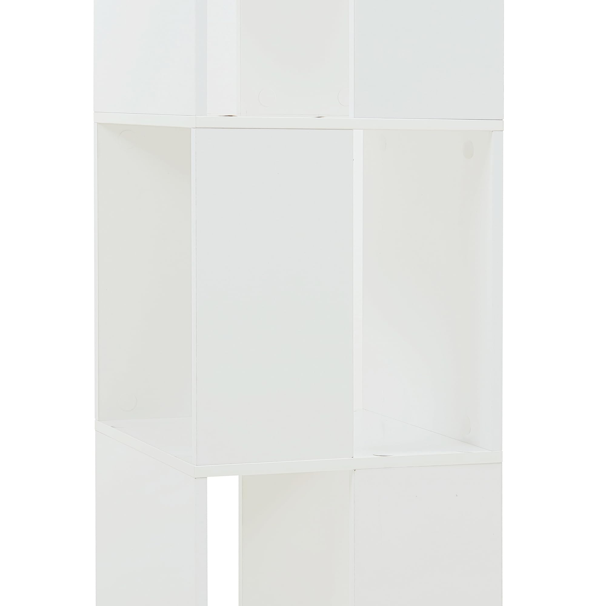 [en.casa] Libreria Girevole per Cameretta Scaffale Rotante per Bambini a 3 Livelli Mobile Espositore Porta Libri con Scomparti 109 x 34 x 34 cm - Bianco