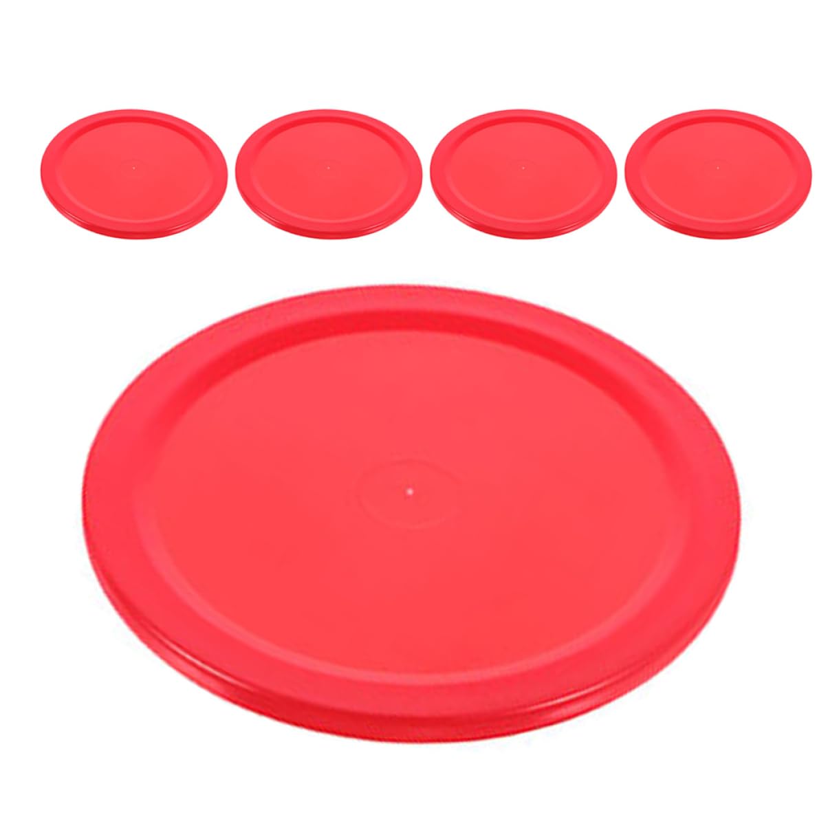 ERINGOGO 5Pcs Red Air Hockey Replacement Set for Game Tables Accessories for Air Hockey Equipment Enhance Gameplay with Fit and Sessions