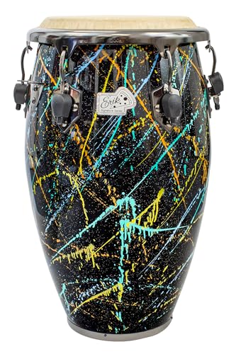 Toca Conga Erik Piza 12 1/2” Tumba, Nero Lucido/Spruzzi Di Colore