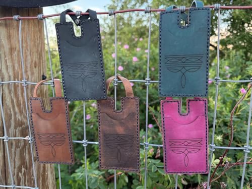 2025 Fashion Leather Wallet | Western Boot Wallet with Snap Strap | boot wallet Women and Men | Vintage Cowboy Design for Men and Women (yellow)3