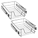 UISEBRT 2x Cajón de cocina Cajón telescópico 40cm - Armario extraíble de cocina (40cm)