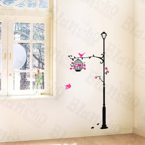 [Floral Street Lamp] Decorative Wall Stickers Appliques Decals Wall Decor Home Decor