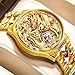 OUPINKE Men Watch Gold -Tourbillon Mechanical Movement Wrist Watch-Luxury Business Skeleton Watches-Sapphire Crystal