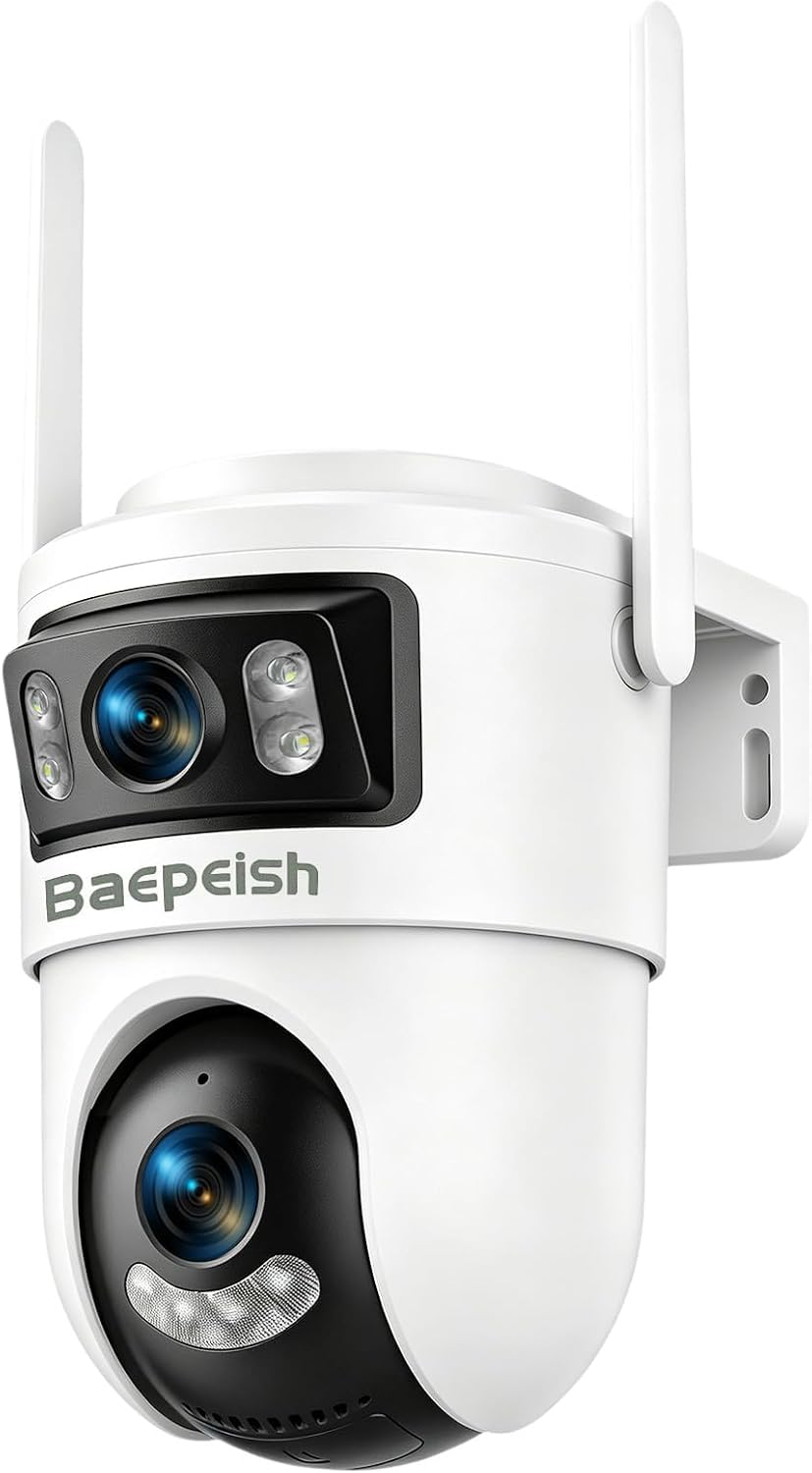 Dual-Lens Security Camera Wireless Outdoor 6MP HD WiFi Connection
