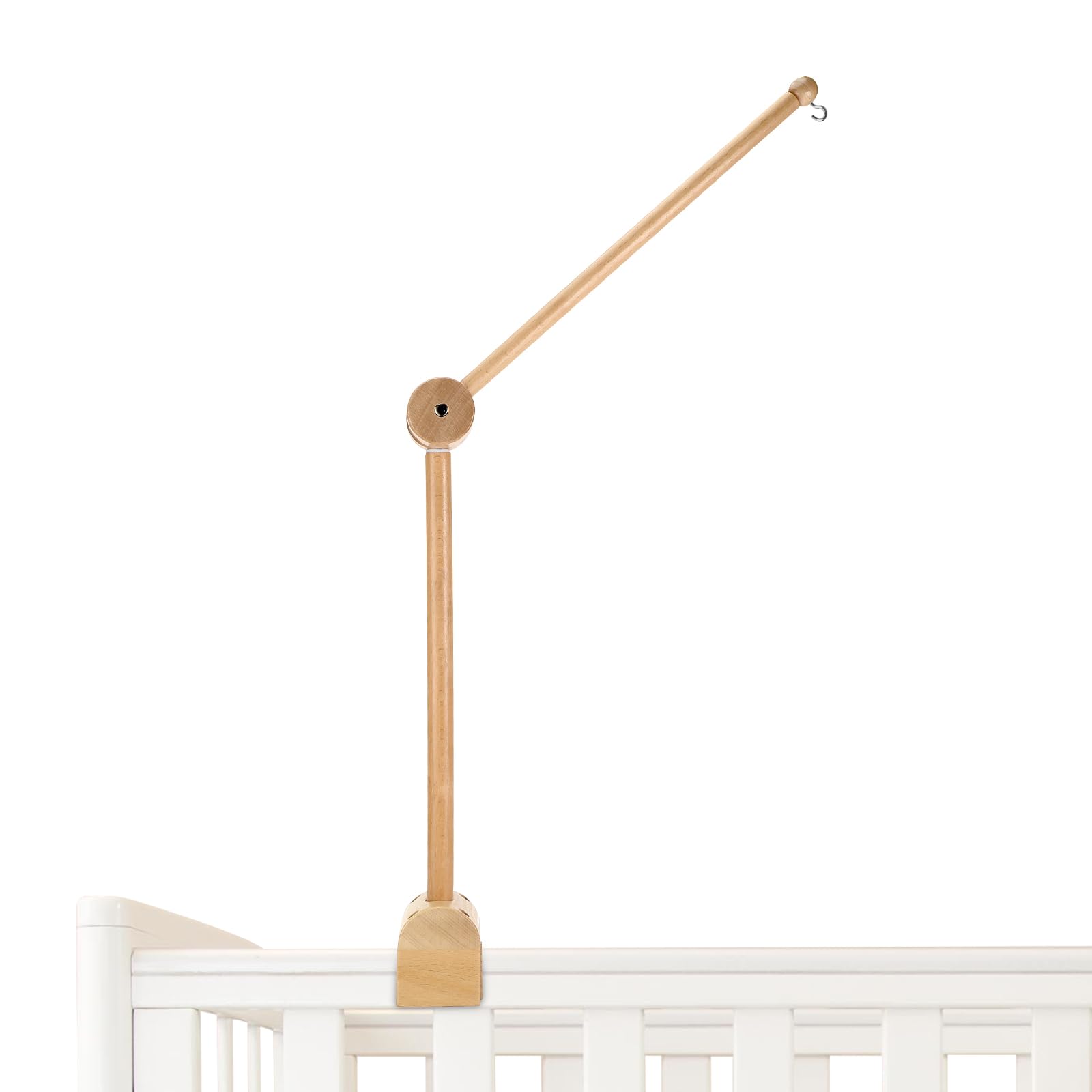 Collazoey Soporte Móvil de Madera para Bebé, soporte de madera para colgar para cuna de bebé ajustable, hecho de madera, adecuado para cunas decoración y cambiadores