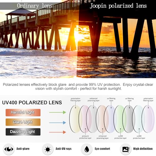 Joopin Square Sunglasses Polarized UV Protection Trendy Designer Sun Glasses Men Women3