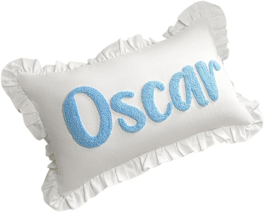 mia'spillow lab Personalized Baby Name Pillow, Custom Toddler Gift, Newborn Gift, New Mom Gift, Pregnancy Gift, Baby Reveal, Punch Needle