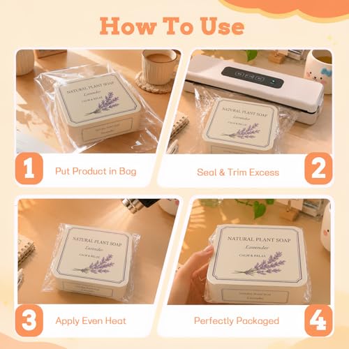 Image of WIKDAY Heat Shrink Wrap Bags 400 PCS 4x6 Inches Cellophane Bags Wrapping | Clear Plastic Soap Bags for Soap Bars Homemade Making Bath Bomb Gift Wrapping Small Item Bottles Packaging Business Use