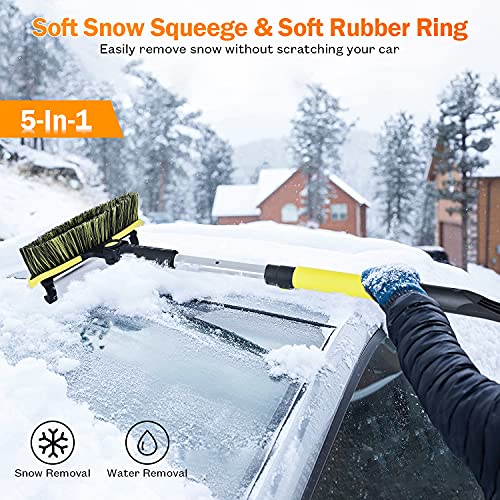 Cepillo de nieve para coche y raspador de hielo para parabrisas de SUV y camión 3
