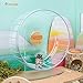 Niteangel Super-Silent Hamster Exercise Wheels: - Quiet Spinner Hamster Running Wheels with Adjustable Stand for Hamsters Gerbils Mice Or Other Small Animals (L, Transparent)