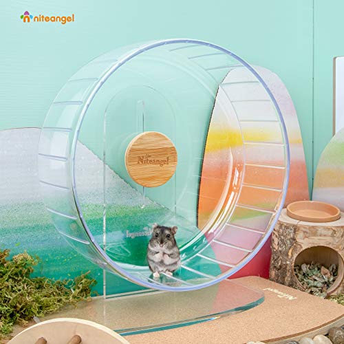 Roue de hamster silencieuse transparente et ajustable en taille L - 5