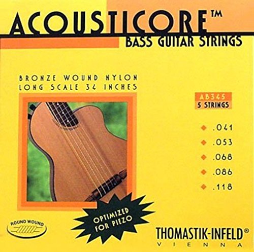 CUERDAS BAJO ACUSTICO - Thomastik (AB345) Acoustic Bass 5 Cuerdas (Juego Compelto) 041/053/068/086/118
