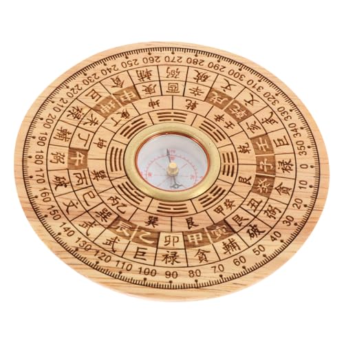 Brújula Feng Shui China para Senderismo y Supervivencia, Madera de Durazno miniatura 1