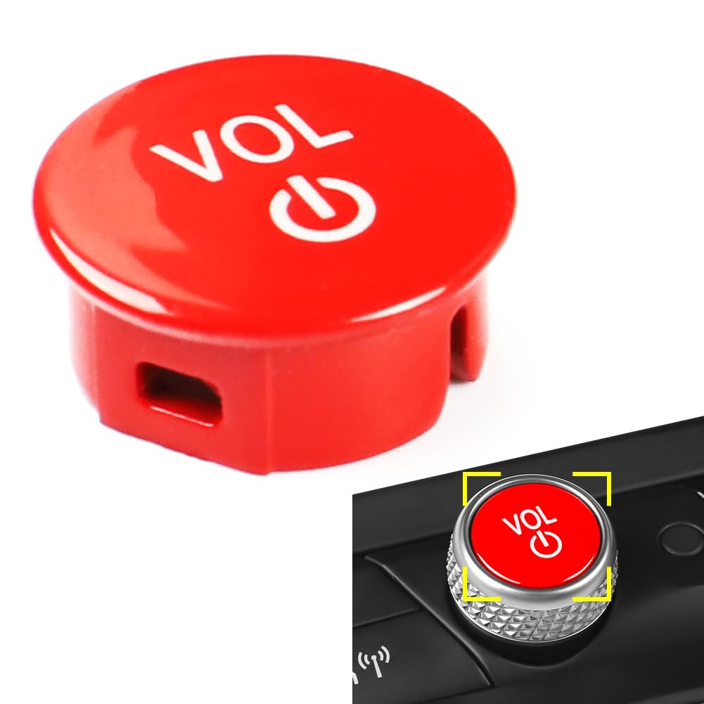 Cnfang4 1 pcs Red stereo Audio Volume Control Knob Covering Caps for BMW G Chassis 2 3 4 8 Series M3 M4 M8 X3 X4 X5 X6 X7 Z4