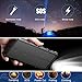 Solar Charger, 20000mAh Solar Power Bank Wireless Charger Portable External Solar Battery Pack with 4 LED Light 3 Output Ports Carabiner IP54 Rainproof for Camping, Outdoor Activities (Black)