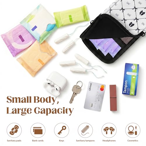Image of 2PCS Tampon Holder Zipper Pouches Portable Period Bags