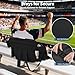2 Pack Wide Stadium Seats, Thick Padded Bleacher Chairs with Backrest & Armrests, Folding Reclining Stadium with Cup Holder & Storage Pockets, Adjustable Portable Seat for Sports, Games, Events