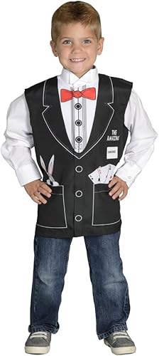 Aeromax Mi primer traje de bombero, camisa fácil de colocar, de 3 a 6 años, Mago, talla única , NegroBlanco