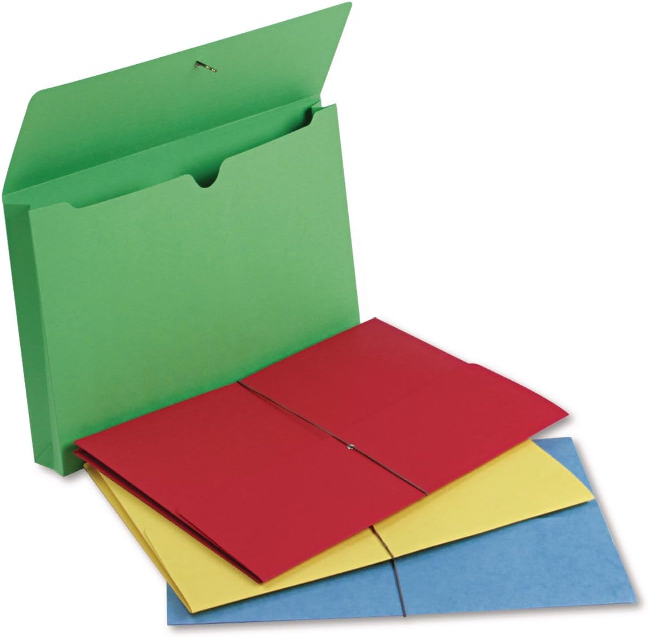 Smead Colored Expanding File Wallet with Flap and Cord Closure, 2" Expansion, Legal Size, Assorted Colors, 50 per Box (77271)