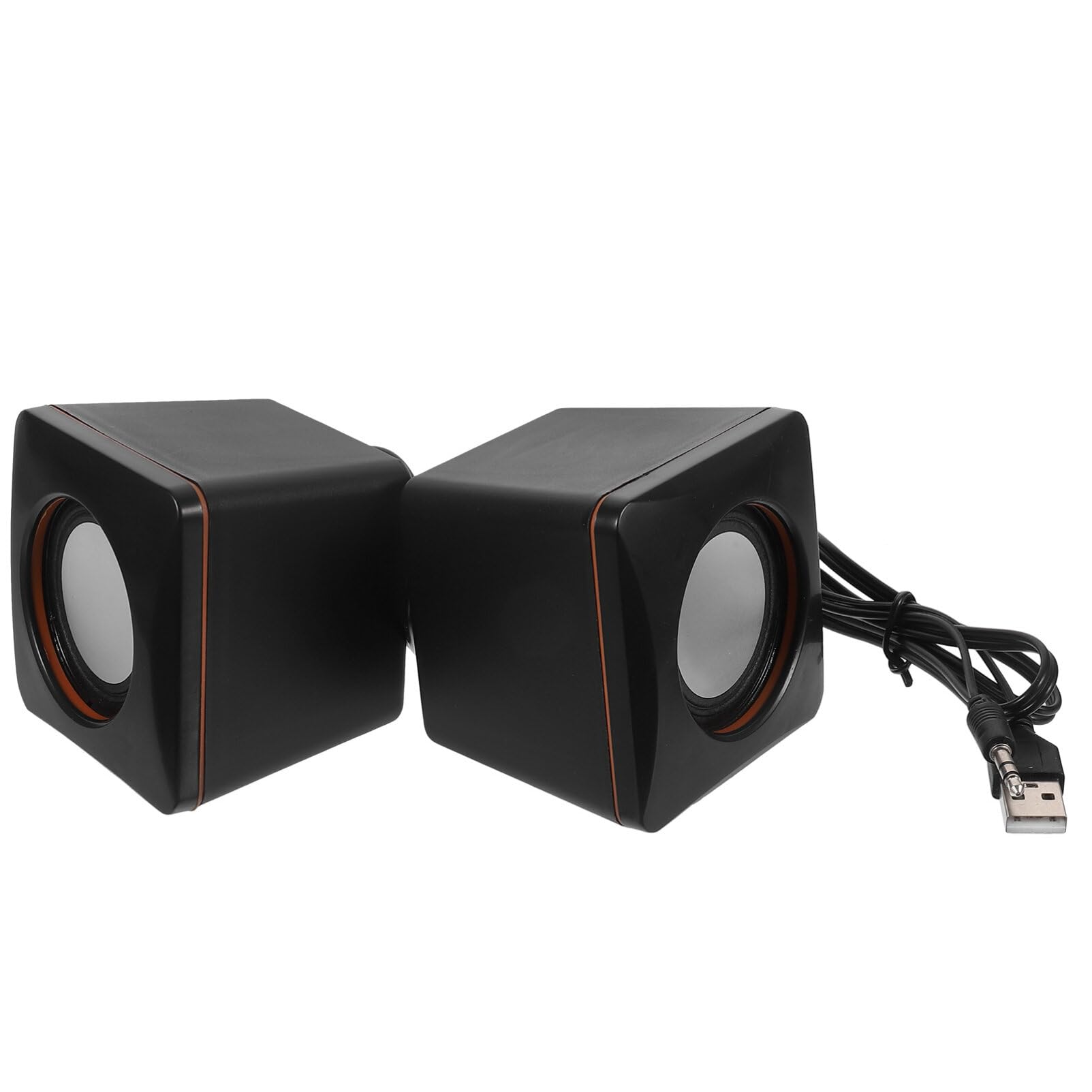 HOMSFOU 1 Pair Portable Speaker Computer Speakers for Music Speaker Desk Stand Portable USB Speaker Mini USB Computer Speaker USB Powered Speaker Music Player Laptop Small Speakers Abs