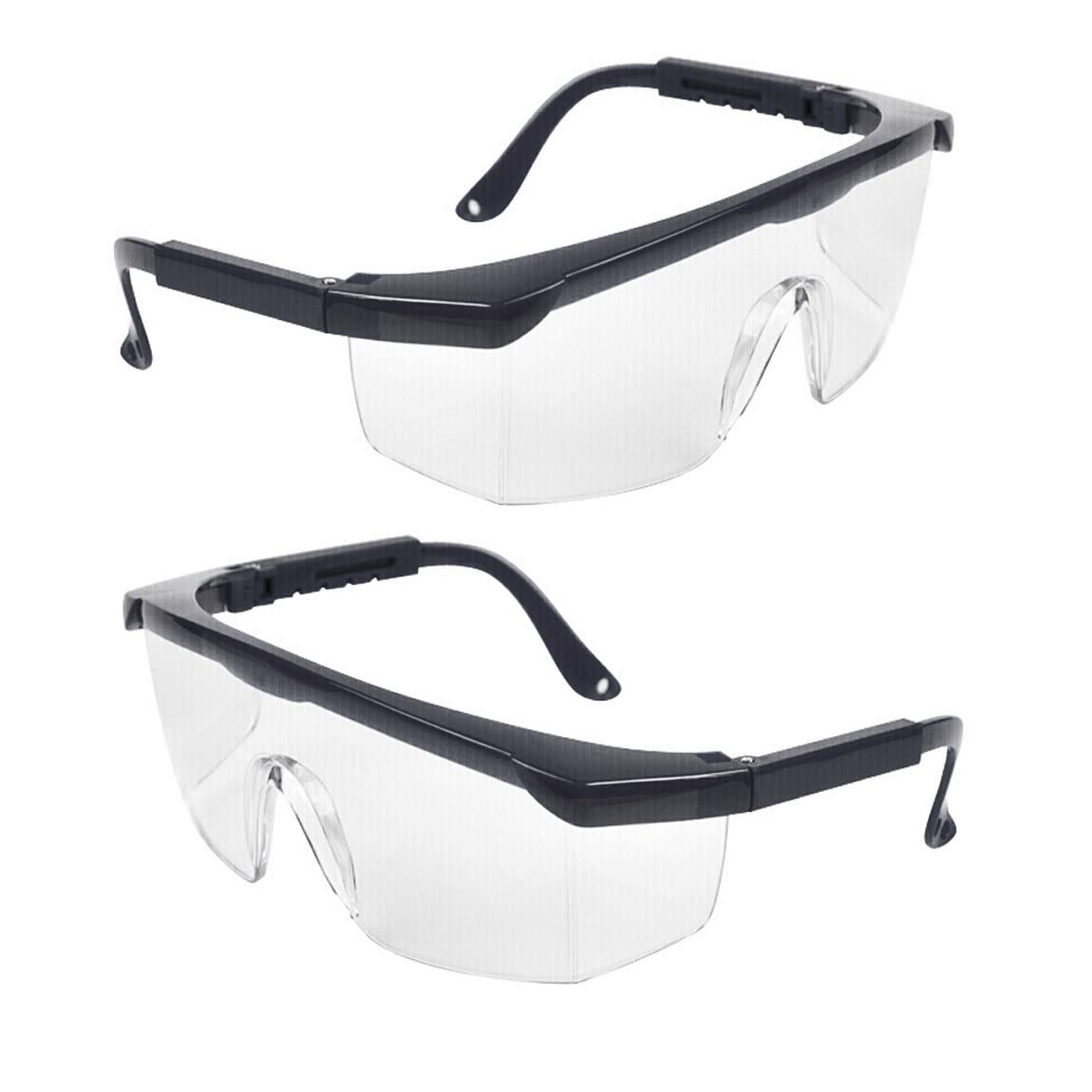 Gafas de Protección,2 PCS Gafas de Seguridad Gafas Protectoras Antivaho Gafas a Prueba de Polvo para Niños Adultos Protección Ocular con Lentes de PC y Más Gruesas para Actividades Aire Libre negro