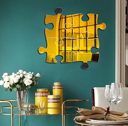 Pegatinas de pared de acrílico con espejo 3D, 4/6 piezas, rompecabezas, decoración de pared, decoración de pared de acrílico para el hogar, sala de estar, dormitorio, sofá, TV Cover