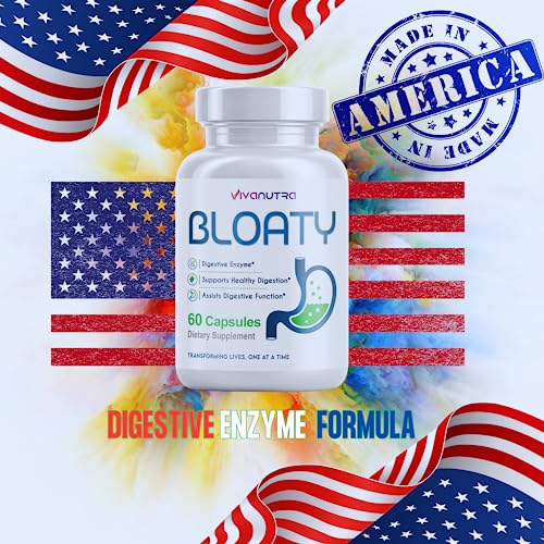 Vivanutra Anti Bloating Digestive Enzymes - Debloat Capsules For Abdominal Bloating, Gas Relief, Digestion & Gut Immune Function - Safely Digest Foods, And Reduce Fat Absorption - 60Ct #TOP4