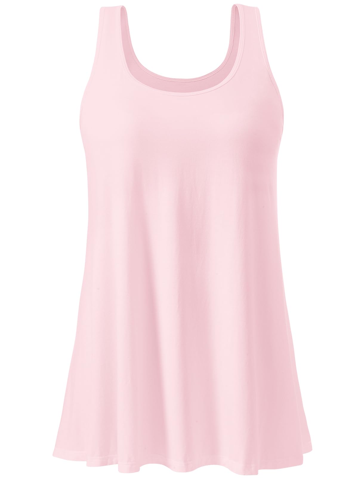 Komfokore Damen Tanktop mit Integriertem BH Unterhemden Lässig Fließen Top ‌Locker Geschnitten Ärmellose Shirt‌ S-XXXXL‌