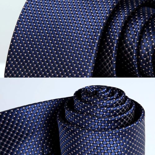 Image of HISDERN Mens Ties and Pocket Square Set Business Elegant Ties for Men Classic Lot 3 Pcs Wedding Party Neckties & Handkerchief