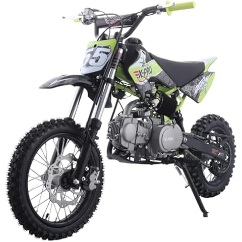 X-PRO Bolt 125 125cc Zongshen Brand Engine Dirt Bike with 4-Speed Manual Transmission Kick Start, Big 14"/12" Tires! (Green) Cover