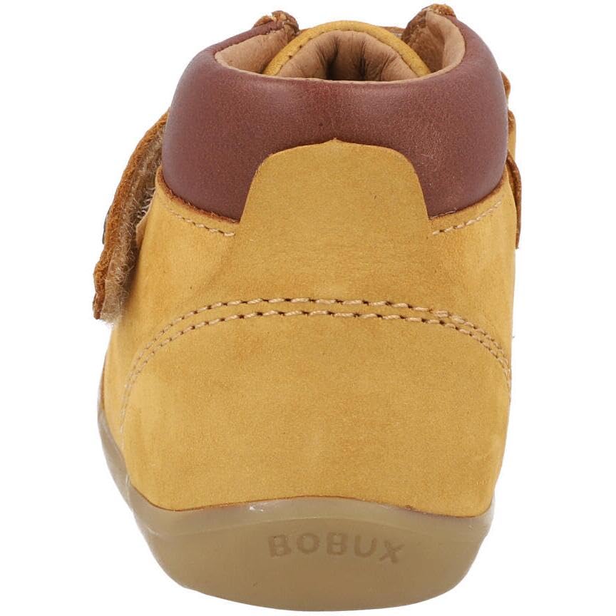 Bobux Step Up Timber Boots Oak Buff Nubuck Leather Kids Padded Ankle Adjustable Straps3