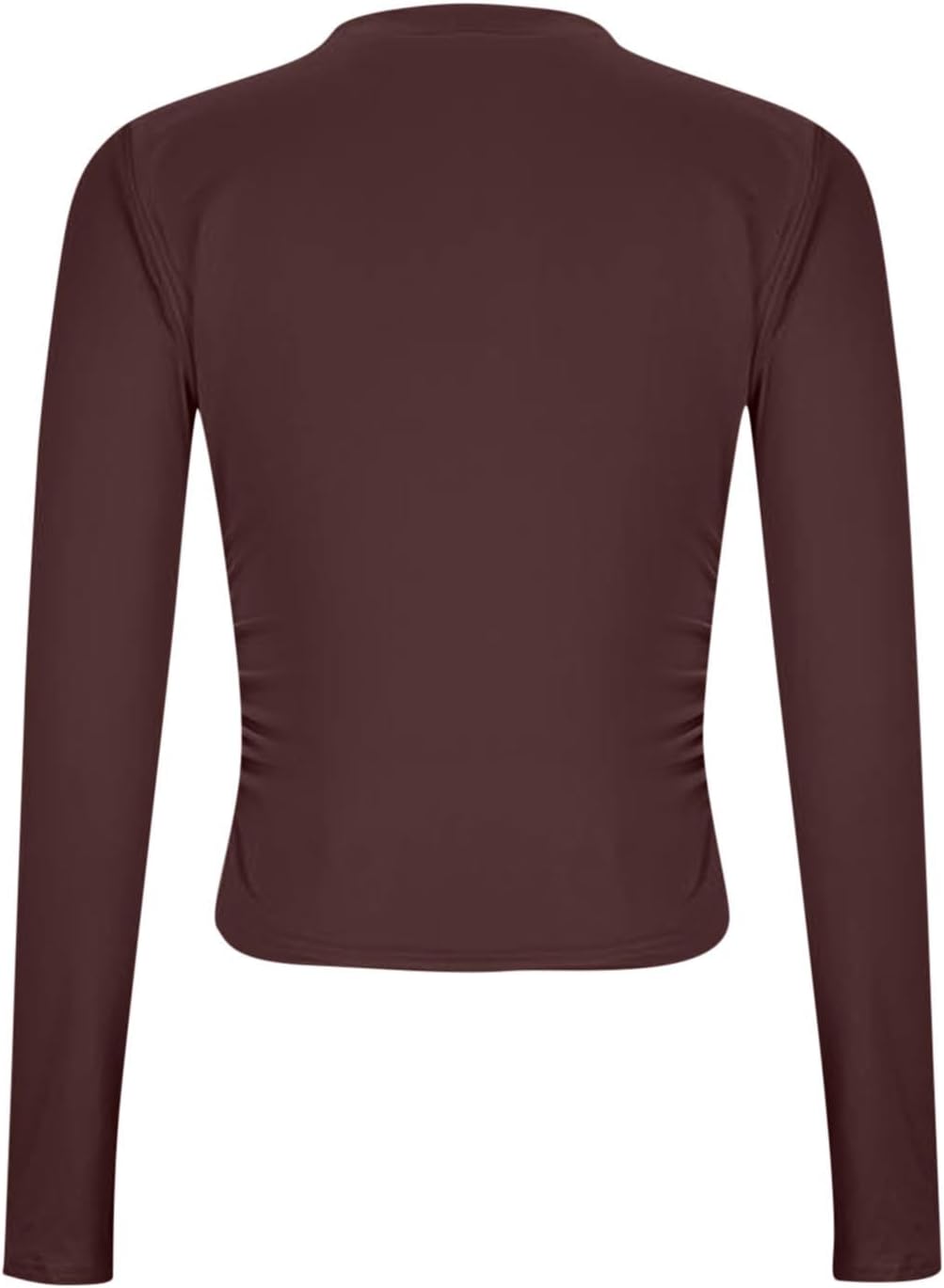 Womens Round Neck Basic Long Sleeve T Shirt Slim Fit Tees Y2k Going Out Tops Solid Color Plain Tight Shirts Blouses