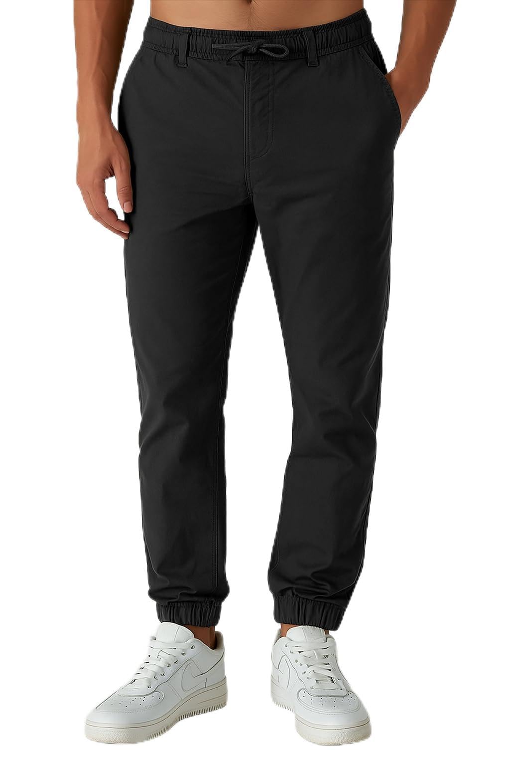 Smith & Solo Chino Hose Herren - Freizeithose Hosen Chinohose Baumwolle Arbeitshosen Männer mit Kordelzug Jogginghose Regul Chinos Lang