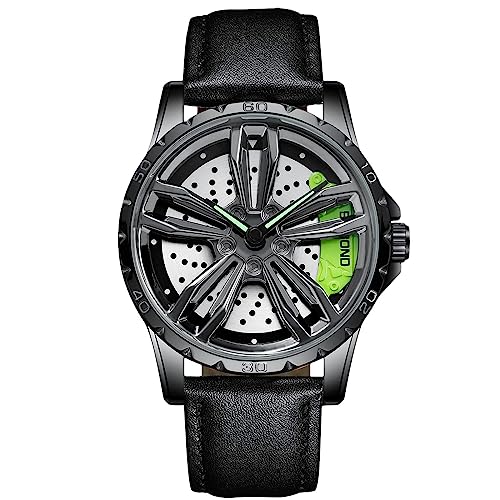 RORIOS Relojes de Ruedas Coche Reloj de Pulsera Deporte 3ATM Impermeable Moda Esqueleto para Hombre RORIOS Relojes de Ruedas Coche Reloj de Pulsera Deporte 3ATM Impermeable Moda Esqueleto para Hombre