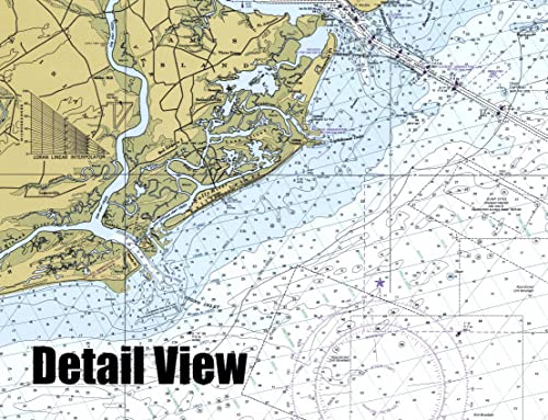 Map - Charleston Harbor And Approaches, 1997 Nautical NOAA Chart - South Carolina (SC) - Vintage Wall Art - 44in x 36in - Image 3