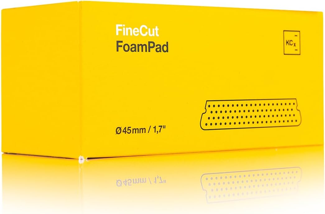 Koch Chemie - Fine Cut Pad V2-45mm Polishing Pad (5-Pack) - Medium Abrasive Foam Pad for Dual Action & Rotary Polishers