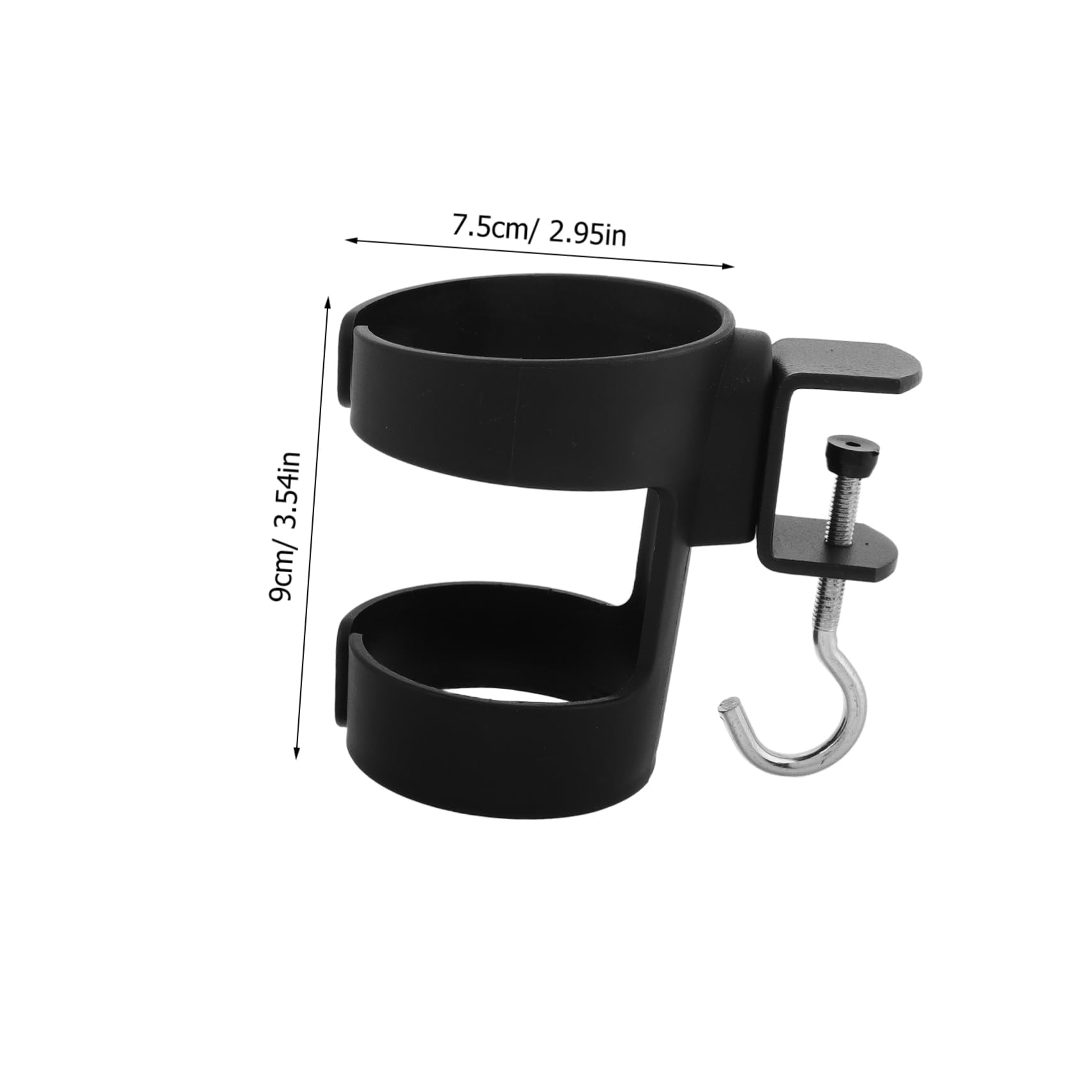 Ciieeo Adjustable Desk Cup Holder with Space-Saving Hook Multifunctional Mug Organizer for Home Office School Prevents Spills Fits Various Cup Easy to Clean