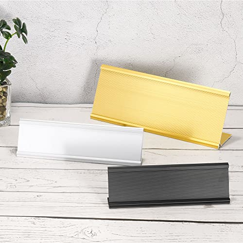 Support plaque de nom aluminium stable pour identifier clairement chaque bureau