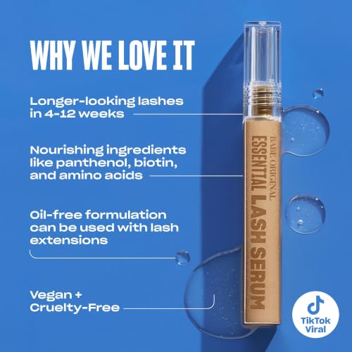 Image of Babe Original Lash Serum - Fuller & Longer Looking Eyelashes, Advanced Lash Enhancing Treatment for Natural Lashes, Extensions & Eyebrows, Vegan & Cruelty-Free