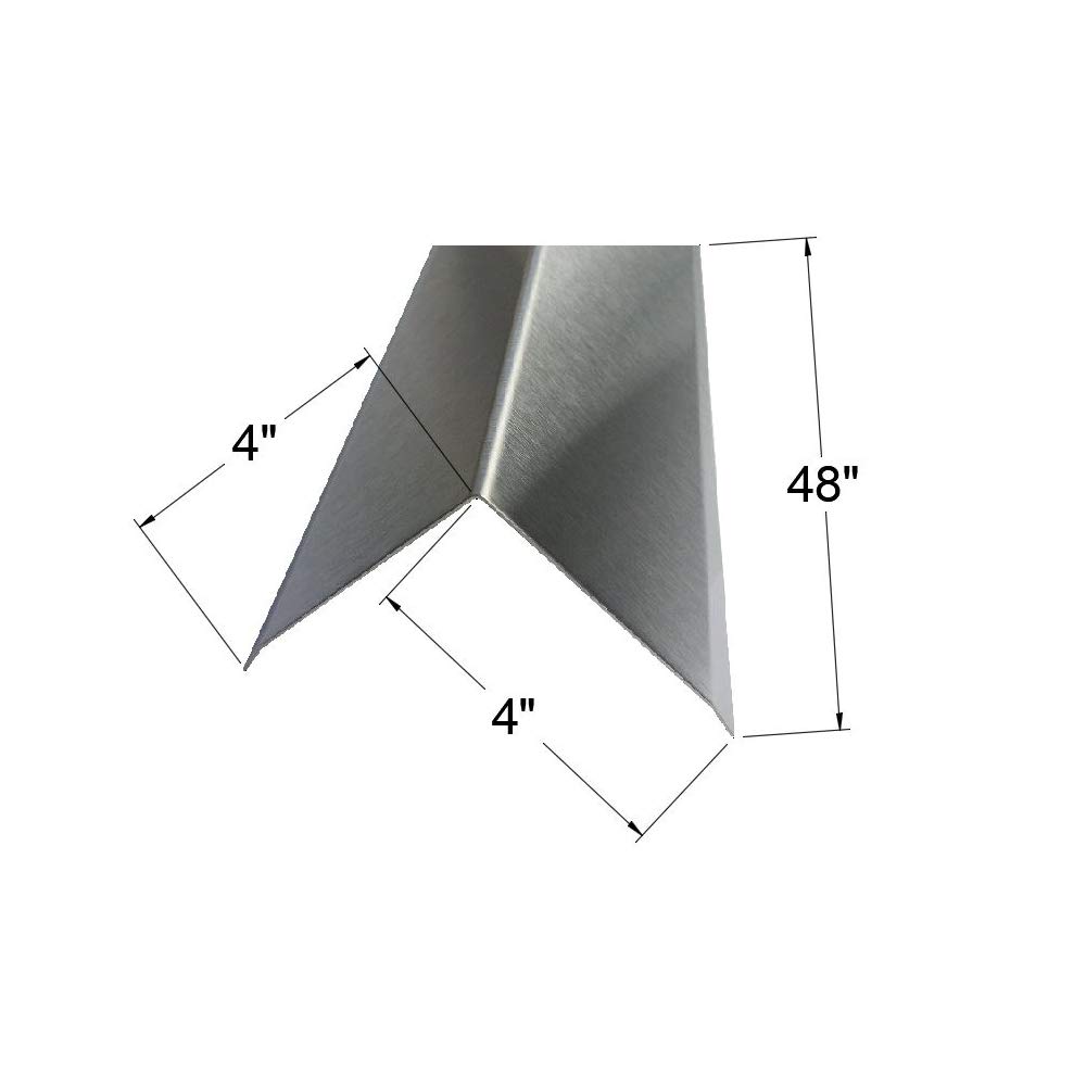 304 Brushed Stainless Steel Corner Guards, Protective Angles, 48