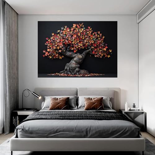 Impression sur toile de qualité supérieure WODJEM arbres abstraits - 4