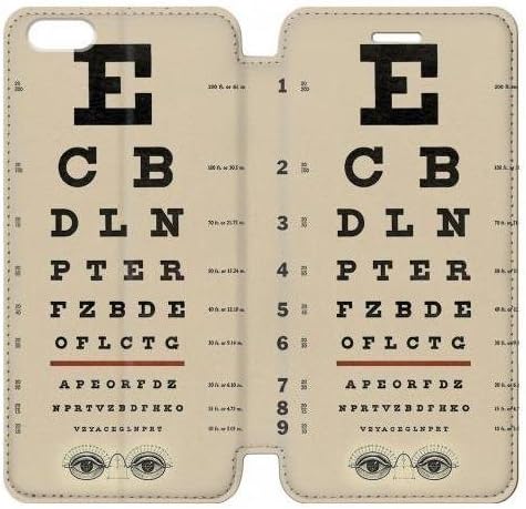 RW2502 Eye Exam Chart Decorative Decoupage Poster Flip Case Cover for iPhone 6 Plus iPhone 6s Plus